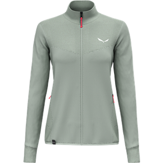 Salewa Women's Puez Waffle Hybrid PL Jacket Fleecejakke Damer størrelse 36 farve olivengrøn/grå