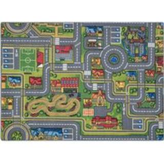 REBEL ROADS City life 97 By, skridsikker til børn - grå 95x200 cm