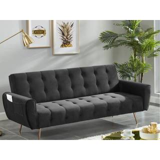 3-personers sofa med sovefunktion og clik-klak-ud, POLANI - Antracit