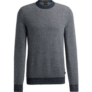 BOSS Orange Herren Pullover blau unifarben