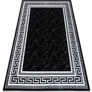 Tæppe GLOSS moderne 2813 87 stilfuld, ramme, Græsk sort / grå 280x370 cm