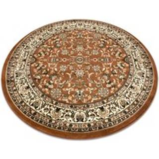 Tæppe ROYAL ADR hjul design 1745 brun cirkel 120 cm