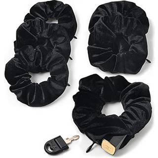 Ivyu Velvet Scrunchies med lomme lynlås hårbånd til kvinder store vsco pige ting skridt skjult hår sort scrunchie hestehale holder elastiske bånd