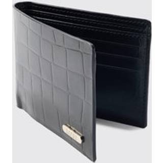 Mens Black Real Leather Man Tab Pu Textured Wallet