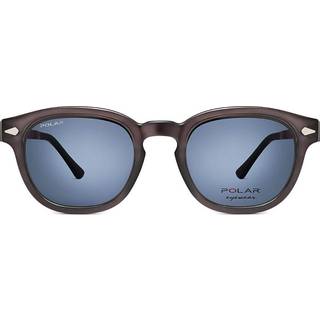 Polar 448 Clip-On Polarized 27 48 Solbriller Mænd Grå - Shiny Crystal Grey - 48mm