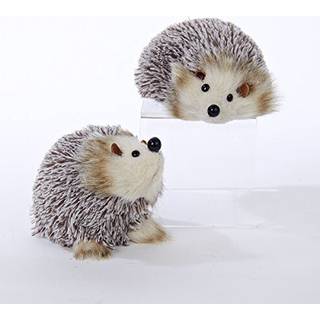 Kurt Adler White and Brown Hedgehog Resin Christmas Ornamenter 2 Assortered