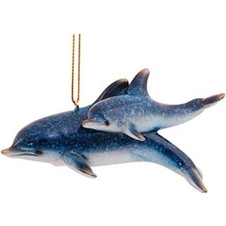 Cape Shore mor og baby delfiner sv?mmer juleferie ornament harpiks