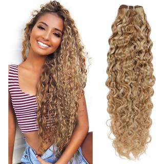 Modelinie Brasiliansk p27/613 Vandb?lgeblonde Human Hair Extensions Uforarbejdet menneskelige h?rbundter Hyret 1 stk 100 g klaverfarve (22 """")