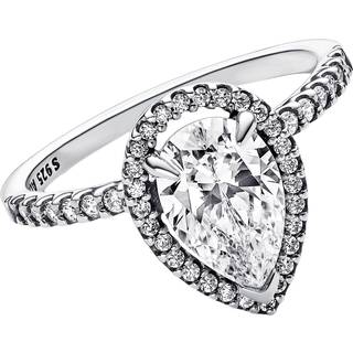 Pandora Silver Sparkling Pear Halo Ring - 54 Pandora Ring