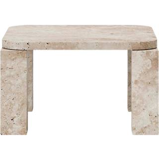 New Works Atlas sofabord 60x60 cm Unfilled Travertine