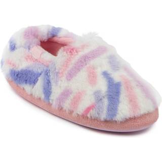 Totes Totes Pink Green Short Full Back Fleece Winter Slippers