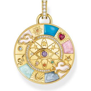 Thomas Sabo PE962-471-7 Vergoldeter Kettenanhänger mit Glücksrad Damen