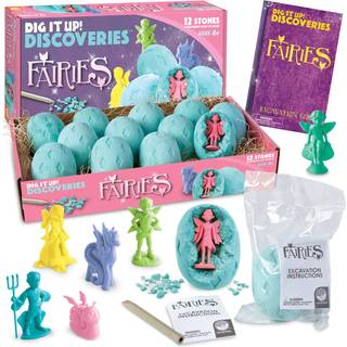 Mindware graver det op! Discoveries Fairies Dig Kit - 12 Surprise Eggs and 12 Fairies Toys For Girls & Boys - Fantastisk til fødselsdagsfest børn