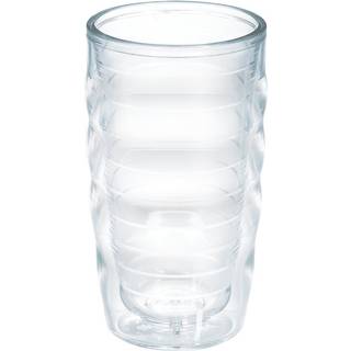 Tervis Clear & farverig bordplade lavet i USA dobbeltv?gget isoleret tumbler rejsekop holder drinks koldt og varmt 10 oz b?lget klar