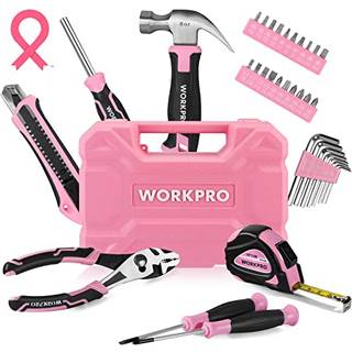 WorkPro 35-stykke lyser?de v?rkt?jer S?t husholdningsv?rkt?jss?t med opbevaringsv?rkt?jskasse Grundl?ggende v?rkt?jss?t til hjemmet garage lejlig