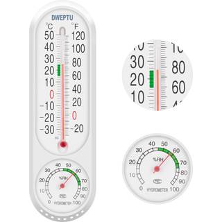 Udend?rs/indend?rs termometer Hygrometer Fugtighedsm?ler Termometre Temperatur Fugtighedsm?ler M?ler med Celsius/Fahrenheit (?/?) Til g?rdhave Fe