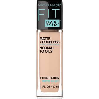 Maybelline Fit Me Matte + Poreless Liquid Oil Free Foundation Makeup Creamy Beige 1 Count (emballage kan variere)