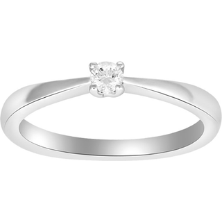 Siersbøl - Heart prinsessering i 14kt. hvidguld 0,05-0,25 ct.