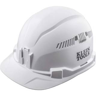 Klein Tools 60105 Hard Hat Vented Cap Style Polstret selvviklende lugtbestandig svedb?nd hvid