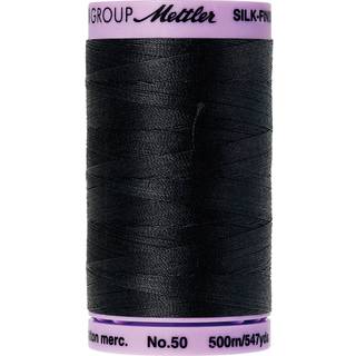 Mettler silke-finish solid bomuldstråd 547 yd/500m sort