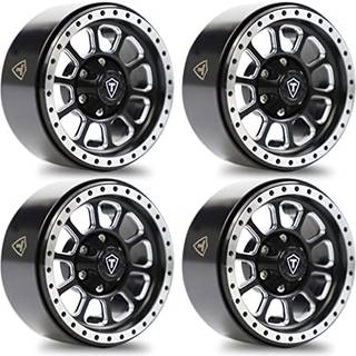 Treal 1.9 Beadlock Wheels Heavy Duty CNC Aluminium Crawler RC Wheel 4pcs-Set for 1:10 TRX-4 Axial SCX10 II SCX10 III (sort) 116G/PC-Type C