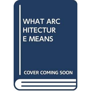 WHAT ARCHITECTURE MEANS