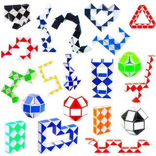 24 Pack 24 Blocks Fidget Snake Cube Mini Snake Lineal Twist Puzzle Toys For Kids Party Bag Fillsers Party Favours Supplies Fidget Sensory Toys Ra