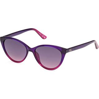 Guess Kvinde GU8291 77B Solbriller Injiceret Fuchsia Røg Cat Eye Normal Skygge