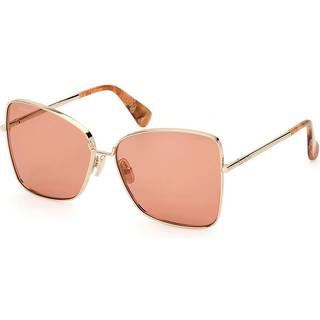 Max Mara Kvinde MM0097 MENTON1 32E Solbriller Metal Guld Brun Sommerfugl Normal