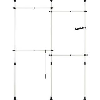 SoBuy Garderobestativ med Telescopregal - Justerbar KLS03