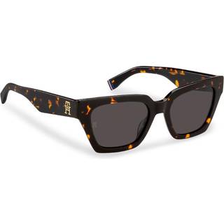 Tommy Hilfiger Kvinde TH 2101/S 086/IR Solbriller Acetat Havana Grå Geometrisk