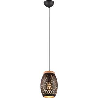 Bidar hængelampe, Ø 15 cm, sort-guld, metal