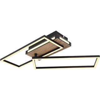 Colli LED-loftslampe, bredde 49 cm, mørkt træ, træ