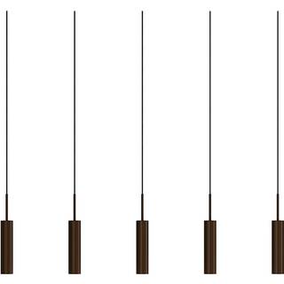 Audo Copenhagen Tubulaire Pendel Med Skinne Bronzed 5 Pendler - Loftslamper Aluminium Bronze Messing - 71216-001170