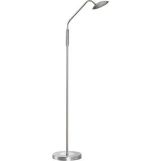 LED-gulvlampe Tallri, nikkelfarvet, højde 135 cm, CCT