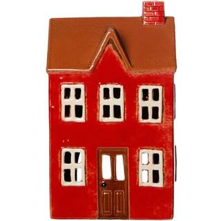 Keramikhus Til Lys Rød H.16 cm