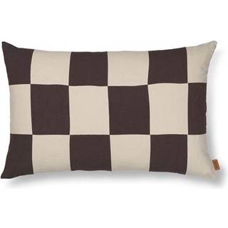 Fold Patchwork Cushion - Coffee/Undyed