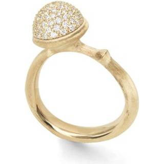 OLE LYNGGAARD COPENHAGEN Lotus mellem 18 kt. guld ring med brillanter - Str. 55
