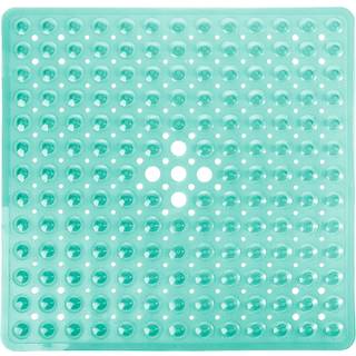 Yimobra bruser stall mat non slip 21x21 tommer bl?d firkantet badem?tte til bruser med sugekopper og dr?ningshuller stall gulvm?tter til badev?re