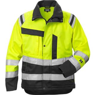 Fristads 119623 Hi Vis jakke dame kl.3 4129 / Arbejdsjakke Hi-Vis Gul/Sort L