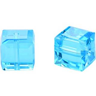 50stcs ADABELE ?strigsk 4mm (0,16 tommer) Lille facetterede terningskrystallperler Aquamarine Blue kompatibel med Swarovski Crystals Preciosa 560