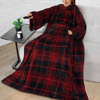 Pavilia premium fleece t?ppe med ?rmer til kvinder m?nd voksen b?rbart t?ppe varm hyggeligt super bl?dt ?rmer kast med arm gave til kvinder mor k