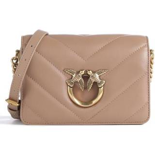 Pinko Love Click Mini Crossover taske brun