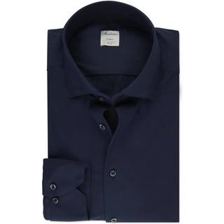 Stenströms Marine blå jerseyskjorte | Herre |Herreskjorter | Slimline | Størrelse: XL | Marine blå | Solid | Lange Ærmer