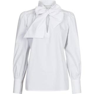 Jaz Bow C Poplin Bluse, White, 42