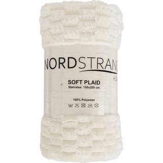 Fleece tæppe - vaffelstruktur - 150x200 cm - Blødt hvidt sofatæppe - Nordstrand Home