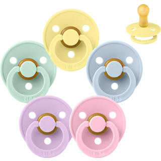 BIBS Rund Colour Sut - Sampak - 5 stk. - Str. 2 - Spring Break