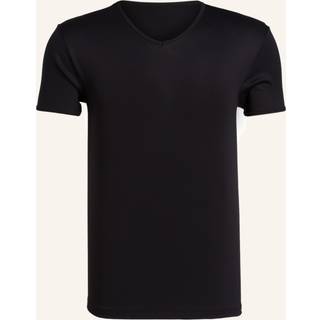 Mey Herren T-Shirt schwarz Viskose/Modal unifarben