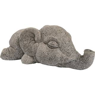 Sovende latex elefant i granit design 21cm