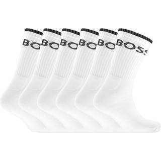 BOSS 6 Pack Crew Socks White